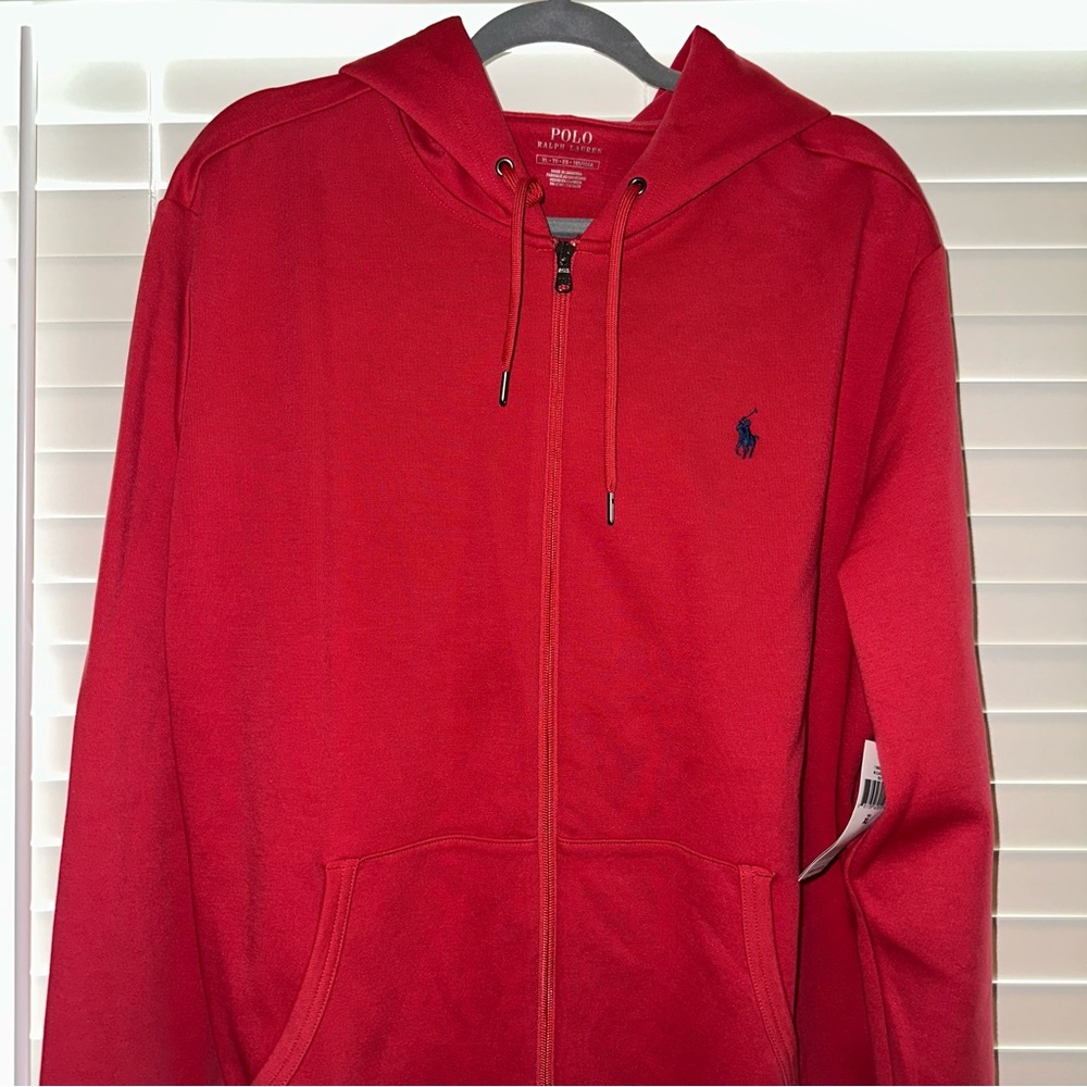 NEW Polo Ralph Lauren Full Zip Hoodie size XL-color Red